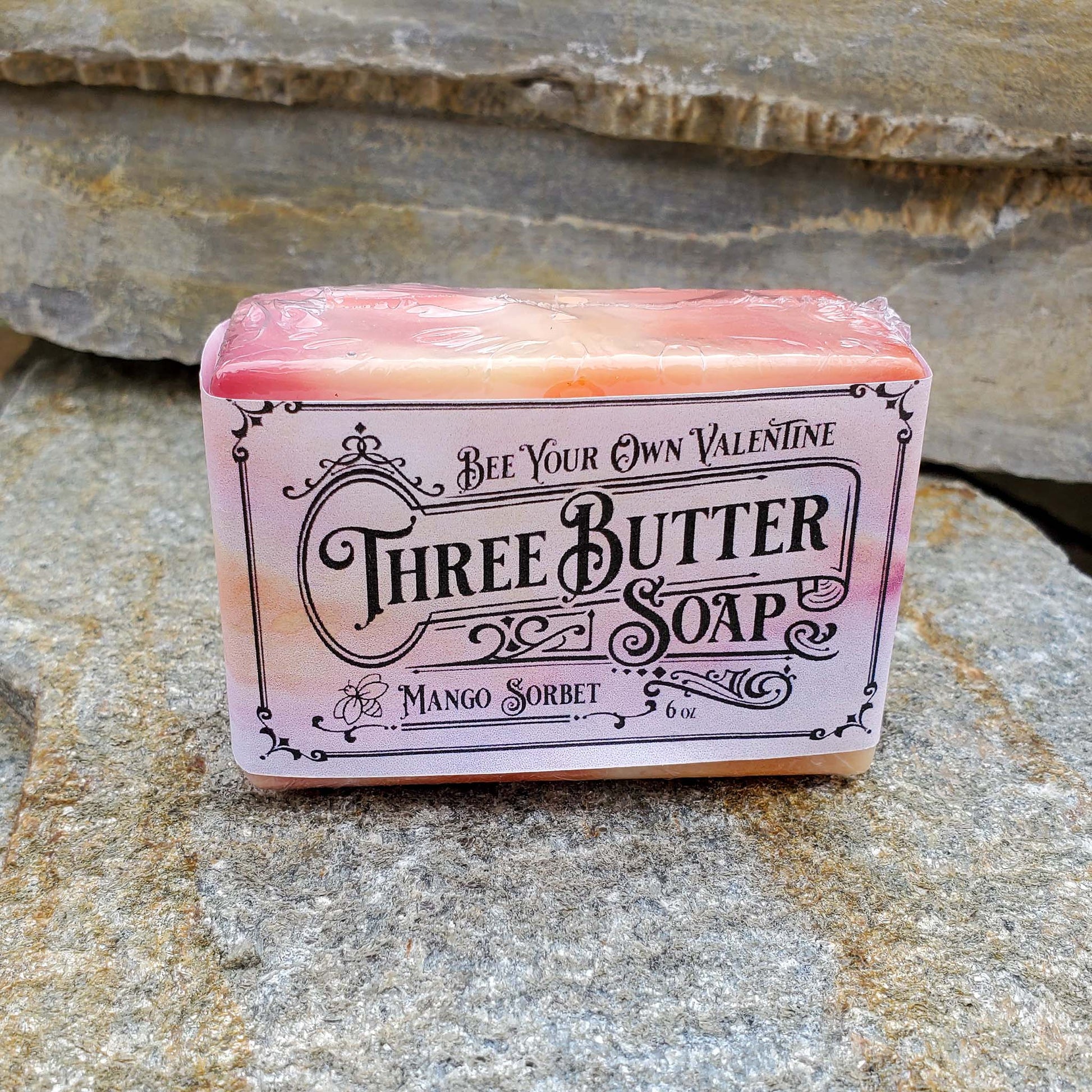 Bee Your Own Valentine Three Butter Soap Mango Sorbet