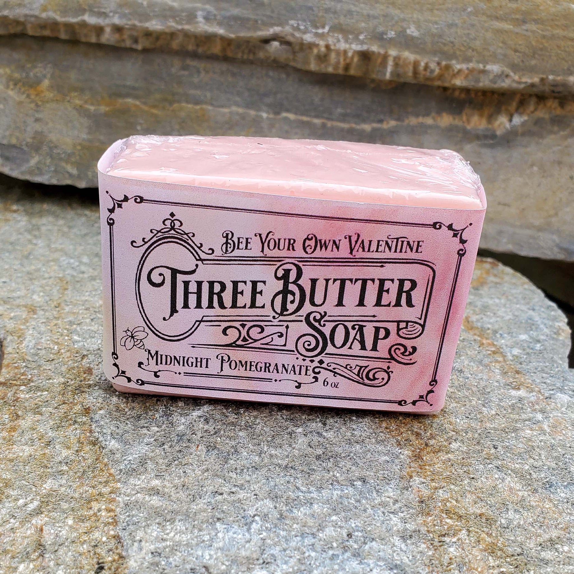 Bee Your Own Valentine Three Butter Soap Midnight Pomegranate